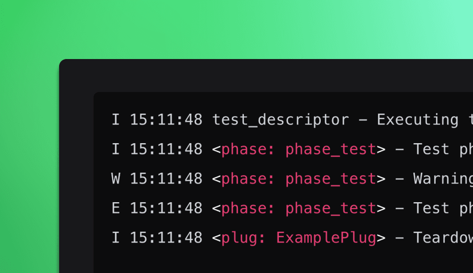 OpenHTF Logging section header showing test execution logging with TofuPilot integration.